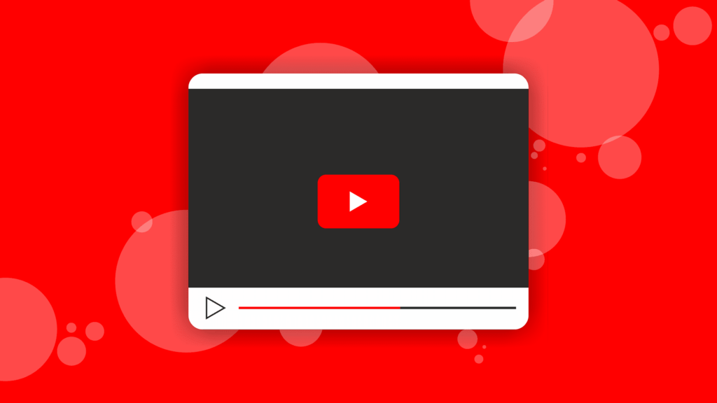 Não escreva um script para anúncios de Youtube sem saber disso - Ilustração de uma tela com um vídeo no Youtube sobre um fundo vermelho