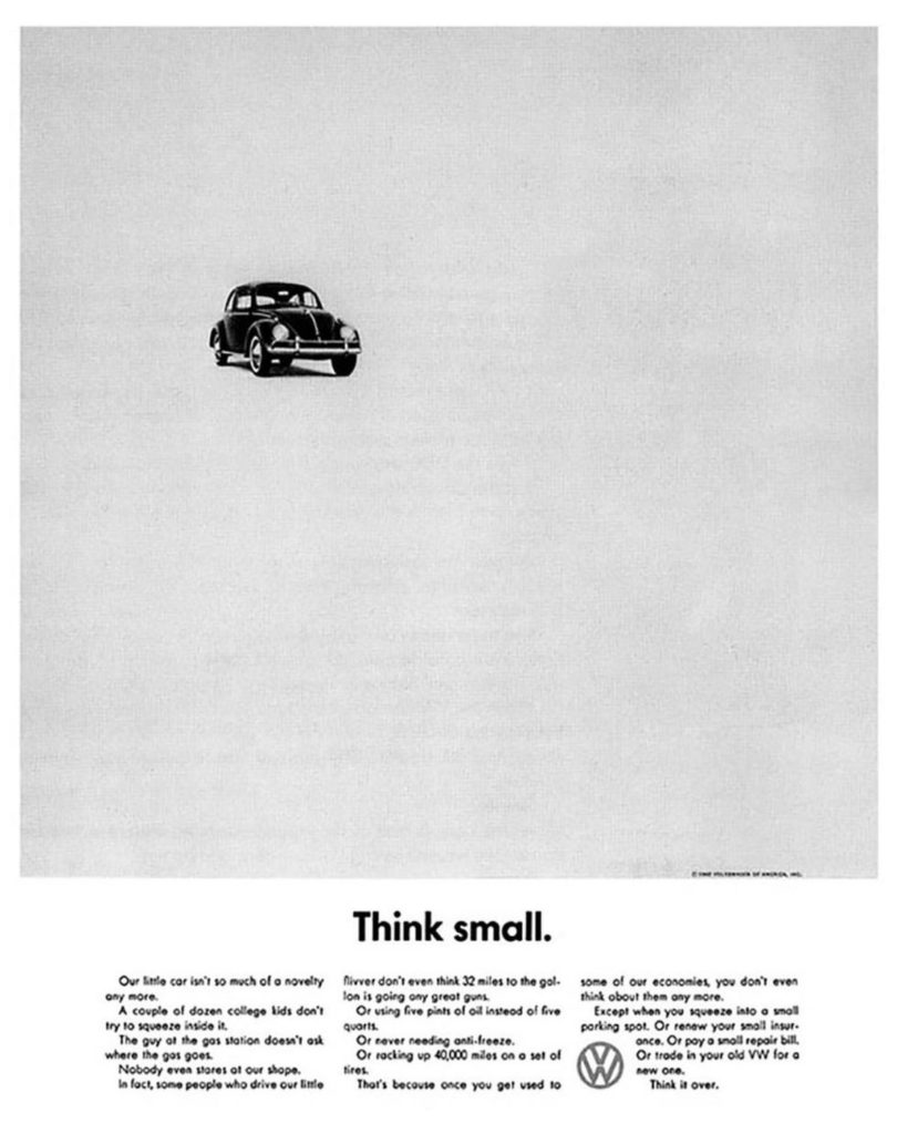Anúncio Think Small